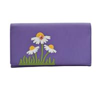 Mala Leather Peony Summer Flower & ladybird Matinee Purse - one size - purple