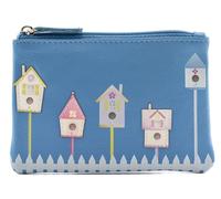 Mala Leather Pinky Bird Houses Coin Purse - 11 4115