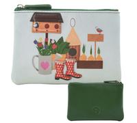 Mala Leather Pinky Gardentime Coin Purse - one size - Bottle Green - leather