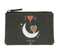 Mala Leather Pinky Love you to the Moon & back coin purse - one size - love you - black