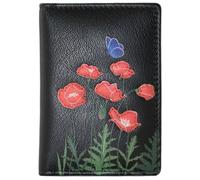 Mala Leather Poppy Collection Leather Card Holder RFID Blocking 614_25 Black
