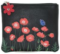 Mala Leather Poppy Collection Leather Coin Purse Keyring RFID Blocking 4312_25 Black