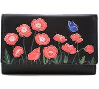 Mala Leather Poppy Collection Leather Tri Fold Purse RFID Blocking 3669_25 Black