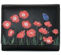 Mala Leather Poppy Collection Small Leather Tri Fold Purse RFID Blocking 3670_25 Black