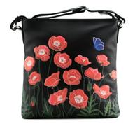 Mala Leather Poppy Floral Large Crossbody Bag Genuine Soft Leather Handbag with Adjustable Strap, Organised Pockets & Gift Dust Bag - 24 × 26 × 4 cm