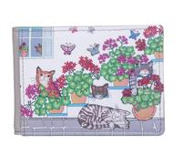 Mala Leather RFID Protected Credit Card ID Holder Santorini Cat