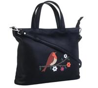 Mala Leather Robin Bird Multi-Way Grab Bag - Handcrafted Genuine Leather - Adjustable Strap, Organised Pockets, Dust Bag - 23 x 8 cm