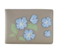 Mala Leather Sakura Japanese Flower RFID Leather ID & Card Holder - Grey