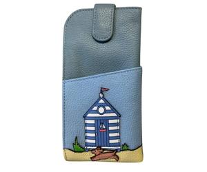 Mala Leather Sandbaniks Beach and Dog Glasses Case Wide fitting (Blue)