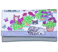 Mala Leather Santorini Collection Ladies Leather Purse RFID Blocking 3631_98 Grey