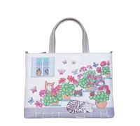 Mala Leather Santorini Multi Way Grab Bag in Grey 7310 98