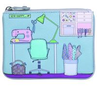 Mala Leather Sewing Room Collection Leather Coin Purse RFID Blocking 4298_22 Grey