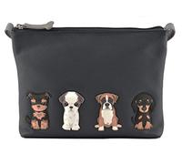 Mala Leather Sitting Dogs Midi Cross Body Bag 7216-65 (Grey)
