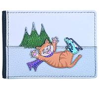 Mala Leather Skating Cats Collection ID/Card Holder RFID Blocking 678_84 Dark Grey