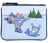 Mala Leather Skating Cats Collection Leather Coin Purse RFID Blocking 4277_84 Dark Grey