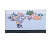 Mala Leather Skating Cats Ladies Matinee Purse - Genuine Leather - Multi