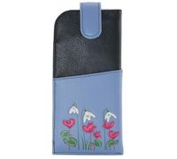 Mala Leather Snowdrop Collection Leather Glasses Case 5213_37 Blue