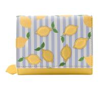 Mala Leather Sorrento Lemon Leather Tri Fold Purse for Women - RFID Compact Ladies Wallet with Coin Pocket & ID Window - Genuine Leather Purse - 11 x 9 cm