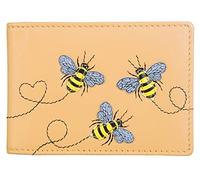 Mala Leather Suri Collection Travel Card/Season Ticket Holder 687TC_92 Yellow