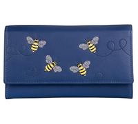 Mala Leather Suri Matinee RFID Purse Bumble bee (Blue)