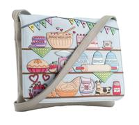 Mala Leather The Bake me happy Midi Flap Bag - one size - Grey/Blue - Leather