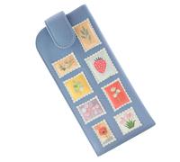 Mala Leather The Botanists Post Range Glasses Case - Blue - Leather - one size