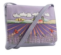 Mala Leather The Cotswolds Lavender Field Flap over Crossbody