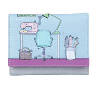 Mala Leather The Sewing Room Tri-Fold Purse - one size - Grey/Blue - leather