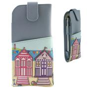Mala Leather The Southwold Seafront Collection - Glasses Case - Multi Pastel - Leather