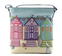 Mala Leather The Southwold Seafront Collection - Tall Crossbody - one size - Multi Pastel - Leather