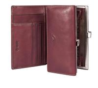 Mala Leather Tony Perotti Italian Leather Trim Fold Purse - brown - leather