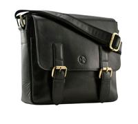 Mala Leather Toro Collection Leather Twin Buckle Satchel - one size - Black - leather