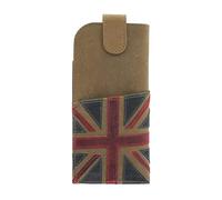 Mala Leather Union Jack Collection Leather Glasses Case 5141_29 Brown