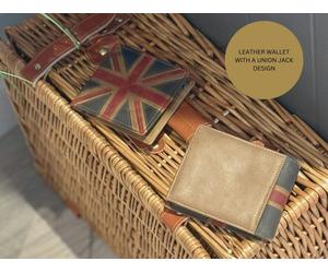 Mala Leather Union Jack RFID Wallet with Coin Pocket - Brown