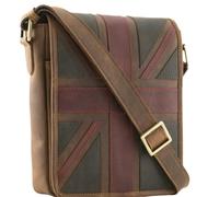 Mala Leather Union Jack Vintage Flap Crossbody - Brown