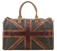 Mala Leather Union Jack Vintage Leather Holdall in Brown - 29 7441
