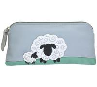 Mala Leather Valais Collection Leather Glasses/Pencil Case 5203_21 Grey