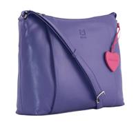 Mala leather Women's Anishka Heart Slouch Bag in Purple Mala leather Purple One Size