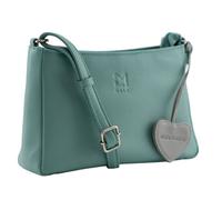 Mala leather Women's Anishka Heart Small Shoulder Crossbody in Aqua Mala leather Aqua One Size