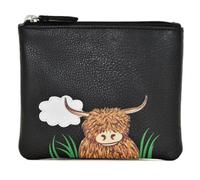 Mala leather Women's Bella Highland Cow RFID Coin Purse Leather in Black Mala leather Black One Size