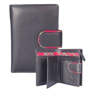 Mala leather Women's Braemar Country Stag Tab Purse in Black Mala leather Black One Size