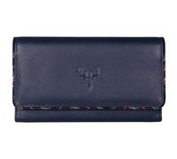 Mala leather Women's Braemar Country Stag Tartan Purse in Navy | Size: Large Mala leather Navy Large