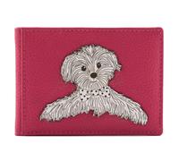 Mala leather Women's Coco Puppy Dog RFID Leather Card ID Holder in Pink | Size: Small Mala leather Pink Small