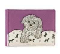 Mala leather Women's Coco Puppy Dog RFID Leather Card ID Holder in Purple | Size: Small Mala leather Purple Small