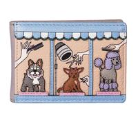 Mala leather Women's Dog Pooches Pampering Parlour RFID Card & ID Holder in Blue | Size: Small Mala leather Blue Small
