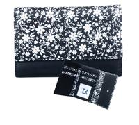 Mala leather Women's Floral Daisy Tri Fold Purse in Black Mala leather Black One Size