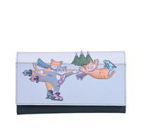 Mala Leather Women's Grey Leather Skating Cats Matinee Purse - RFID Protected, 17 x 10 x 2.5cm