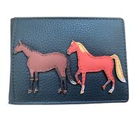 Mala leather Women's Horse Equestrian ID Leather Travel Holder in Grey | Size: Small Mala leather Grey Small