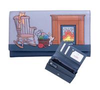 Mala leather Women's Knitting Cats Matinee Purse in Navy Mala leather Navy One Size