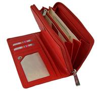 Mala Leather Womens Long Leather Purse/Wallet Origin Collection - Red